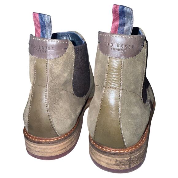 Ted Baker Men's Bronzo Suede Chelsea Boots - dark green - size 9 - Picture 7 of 12